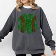 St Patricks Day Shamrock Baseball Saint Paddy's Comfort Colors Sweatshirt Pepper
