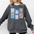 Stamps Coquette Bow Baseball Kids Youth Girls Baseball Mom Comfort Colors Sweatshirt Pepper