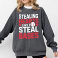 Stealing Hearts Like I Steal Bases Cute Baseball Kids Comfort Colors Sweatshirt Pepper Stealing Hearts Like I Steal Bases Cute Baseball Kids Comfort Colors Sweatshirt Pepper