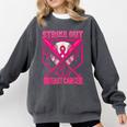 Strike Out Breast Cancer Baseball Ice Cream Drip Comfort Colors Sweatshirt Pepper Strike Out Breast Cancer Baseball Ice Cream Drip Comfort Colors Sweatshirt Pepper
