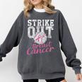 Strike Out Breast Cancer Baseball Warrior Comfort Colors Sweatshirt Pepper Strike Out Breast Cancer Baseball Warrior Comfort Colors Sweatshirt Pepper