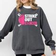Strike Out Cancer Breast Cancer Awareness Baseball Warrior Comfort Colors Sweatshirt Pepper Strike Out Cancer Breast Cancer Awareness Baseball Warrior Comfort Colors Sweatshirt Pepper