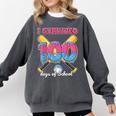 I Survived 100 Days Of School Baseball Cream Drip Boys Comfort Colors Sweatshirt Pepper