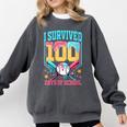 I Survived 100 Days Of School Baseball Drip Students Teacher Comfort Colors Sweatshirt Pepper