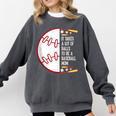 It Takes a Lot Of Balls To Be a Baseball Mom Comfort Colors Sweatshirt Pepper