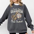 That's My Grandson Out There Jersey Number 56 Baseball Comfort Colors Sweatshirt Pepper