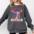 That's My Nephew Out There Baseball Cream Drip Crossed Bat Comfort Colors Sweatshirt Pepper That's My Nephew Out There Baseball Cream Drip Crossed Bat Comfort Colors Sweatshirt Pepper
