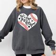 That's My Son Out There Baseball Mom Heart Mom Life Comfort Colors Sweatshirt Pepper