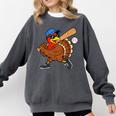 Turkey Baseball Thanksgiving Sports Humor Men Boy Kids Comfort Colors Sweatshirt Pepper Turkey Baseball Thanksgiving Sports Humor Men Boy Kids Comfort Colors Sweatshirt Pepper