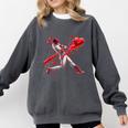Valentine Baseball Player Drip Comfort Colors Sweatshirt Pepper Valentine Baseball Player Drip Comfort Colors Sweatshirt Pepper