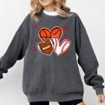 Valentines Baseball Basketball Football Heart Boy Men Comfort Colors Sweatshirt Pepper Valentines Baseball Basketball Football Heart Boy Men Comfort Colors Sweatshirt Pepper