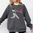 Valentines Baseball Batter Heart Player Silhouette Premium Tri-Blend Comfort Colors Sweatshirt Pepper Valentines Baseball Batter Heart Player Silhouette Premium Tri-Blend Comfort Colors Sweatshirt Pepper