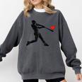 Valentines Day Baseball Batter Silhouette Heart Men Boys Kid Comfort Colors Sweatshirt Pepper Valentines Day Baseball Batter Silhouette Heart Men Boys Kid Comfort Colors Sweatshirt Pepper