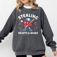 Valentines Day Baseball Stealing Hearts Bases Boys Kids Men Comfort Colors Sweatshirt Pepper Valentines Day Baseball Stealing Hearts Bases Boys Kids Men Comfort Colors Sweatshirt Pepper