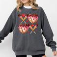 Valentines Day Drip Heart Baseball XOXO Boys Kids Men Sport Comfort Colors Sweatshirt Pepper