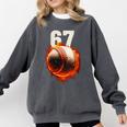 Women's 67 Baseball Boys Birthday Teens Six Seven Brainrot Comfort Colors Sweatshirt Pepper Women's 67 Baseball Boys Birthday Teens Six Seven Brainrot Comfort Colors Sweatshirt Pepper