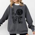 Women's Baseball Softball Baseball Mom LOVE Baseball Comfort Colors Sweatshirt Pepper Women's Baseball Softball Baseball Mom LOVE Baseball Comfort Colors Sweatshirt Pepper