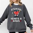 Women's Valentines Day Baseball Stealing Hearts Bases Boys Kids Men Comfort Colors Sweatshirt Pepper Women's Valentines Day Baseball Stealing Hearts Bases Boys Kids Men Comfort Colors Sweatshirt Pepper