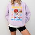 100 Days Of School Baseball Bat 100th Day Of School Boys Comfort Colors Sweatshirt Crimson