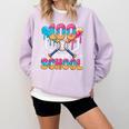 100 Days Of School Baseball Boys Ice Cream Drip 100th Day Comfort Colors Sweatshirt Crimson