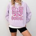 100 Days Of School Baseball Boys Six Seven Drip 100th Day Comfort Colors Sweatshirt Crimson