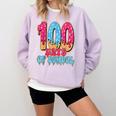 100 Days Of School Baseball Drip 100th Day Of School Comfort Colors Sweatshirt Crimson