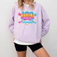 100 Days Of School Baseball Drip Ice Cream Costume Teachers Comfort Colors Sweatshirt Crimson