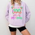 100 Days Of School Baseball Ice Cream Drip 100th Day Player Comfort Colors Sweatshirt Crimson