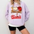 100 Days Of School Baseball Player Sports Game Teacher Kid Comfort Colors Sweatshirt Crimson