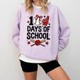 100 Days Of School Coquette Bow Baseball 100th Day Girl Kid Comfort Colors Sweatshirt Crimson