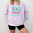 100 Days Of School Drip Ice Cream Baseball For Teacher Kids Premium Tri-Blend Comfort Colors Sweatshirt Crimson