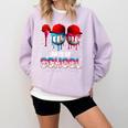 100 Days Of School Dripping Baseball 100th Day Teacher Boy Comfort Colors Sweatshirt Crimson