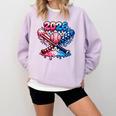 2026 American Flag Baseball Ice Cream Drip Bats Boys Comfort Colors Sweatshirt Crimson 2026 American Flag Baseball Ice Cream Drip Bats Boys Comfort Colors Sweatshirt Crimson