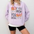 6 7 If You Know You Know Baseball Ice Cream Dip Comfort Colors Sweatshirt Crimson