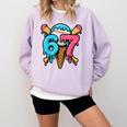 67 Baseball Ice Cream Drip Player Comfort Colors Sweatshirt Crimson 67 Baseball Ice Cream Drip Player Comfort Colors Sweatshirt Crimson