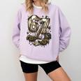 67 Baseball Six Seven Baseball 6 7 Kids Boys Girls Comfort Colors Sweatshirt Crimson