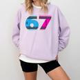 67 Crayon Cool Baseball Crayon 6 7 67 Comfort Colors Sweatshirt Crimson