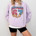 67 Ice Cream Drip Meme Baseball Comfort Colors Sweatshirt Crimson