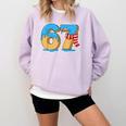 67 Ice Cream Drip Six Seven Baseball Drip 67 Boys Meme Comfort Colors Sweatshirt Crimson