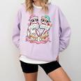 67 Meme Kawaii Cats Baseball Ice Cream Drip 6 7 Kids Comfort Colors Sweatshirt Crimson