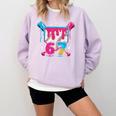67 Six Seven Ice Cream Drip Baseball Boys Youth Comfort Colors Sweatshirt Crimson