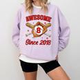8 Year Old Boys Awesome Since 2018 Baseball Birthday Comfort Colors Sweatshirt Crimson 8 Year Old Boys Awesome Since 2018 Baseball Birthday Comfort Colors Sweatshirt Crimson