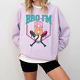 8th Birthday Boy Bro I'm 8 Years Old Baseball Theme Comfort Colors Sweatshirt Crimson