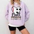 Ball Mom Heart Soccer Baseball Mom Comfort Colors Sweatshirt Crimson Ball Mom Heart Soccer Baseball Mom Comfort Colors Sweatshirt Crimson