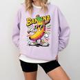 Banana Baseball Cartoon Cool Sports Kids Teens Comfort Colors Sweatshirt Crimson Banana Baseball Cartoon Cool Sports Kids Teens Comfort Colors Sweatshirt Crimson