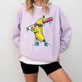 Banana Baseball Drip Kids Youth Boys Girls Comfort Colors Sweatshirt Crimson