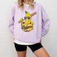 Banana Baseball Fruit Comfort Colors Sweatshirt Crimson Banana Baseball Fruit Comfort Colors Sweatshirt Crimson