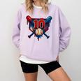 Baseball 10 Year Old Splash Drip 10th Birthday Boy Number 10 Comfort Colors Sweatshirt Crimson Baseball 10 Year Old Splash Drip 10th Birthday Boy Number 10 Comfort Colors Sweatshirt Crimson