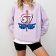 Baseball 67 Six Seven Gen Alpha Meme Drip Comfort Colors Sweatshirt Crimson