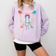 Baseball 8 Year Old Ice Cream Drip 8th Birthday Boys Player Comfort Colors Sweatshirt Crimson